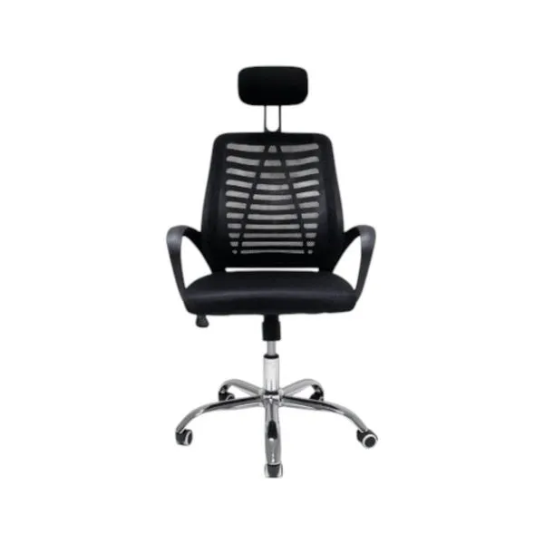 Cadeira De Escritório AJ Import Basic Ribs Alta Preto (MP)