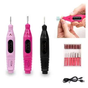 Lixadeira Unha Eletrica 12 Acessorios Profissional Lixa Automatica Manicure Pedicure Lixador Kit Gel Nail Design