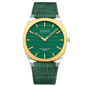 Relógio Masculino Curren 8480 Analógico em Aço Inoxidável à Prova D'água Verde Relógio Masculino Curren 8480 Analógico à Prova D'água Verde