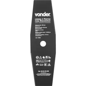 Lâmina de 2 pontas para roçadeiras, 305 mm x 20,0 mm - VONDER