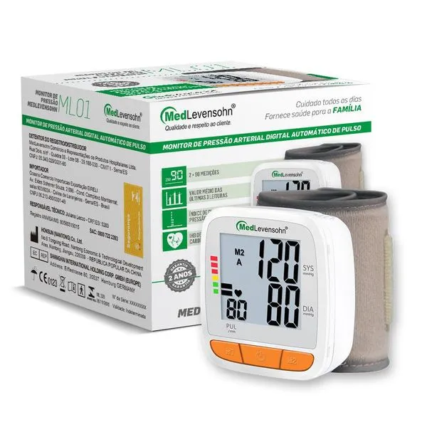 Aparelho de Pressão Digital Pulso MedLevensohn ML01