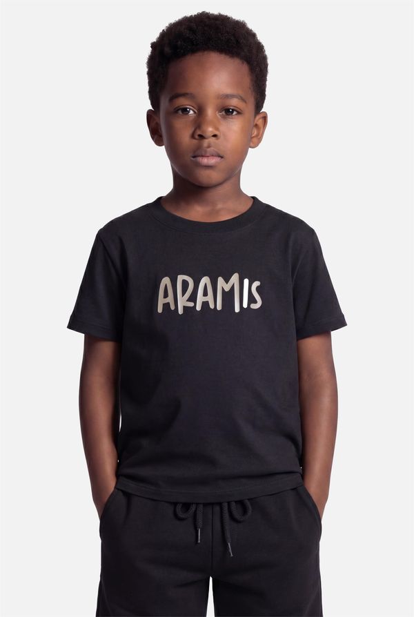 Camiseta Manga Curta Infantil Estampa Aramis Preto - 12