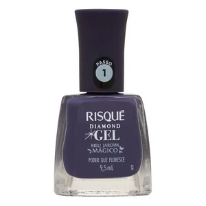 Esmalte Risqué Diamond Gel Meu Jardim Mágico Poder que Floresce Roxo Cremoso 9,5ml