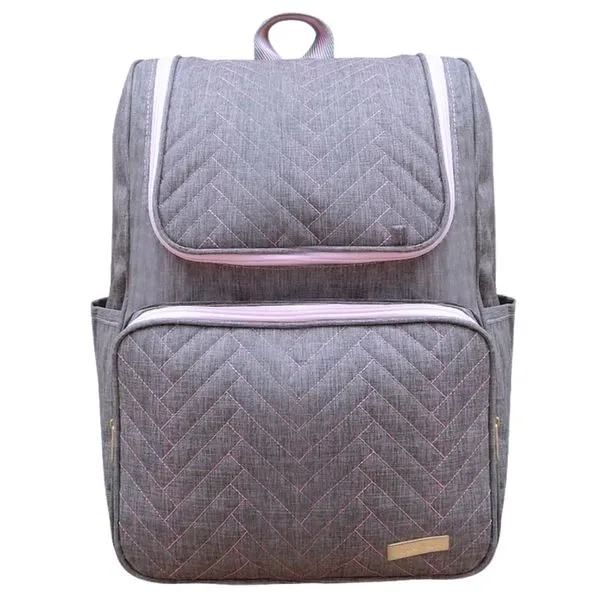 Mochila Maternidade Mave Baby Menino Menina Pratic Cinza e Rosa