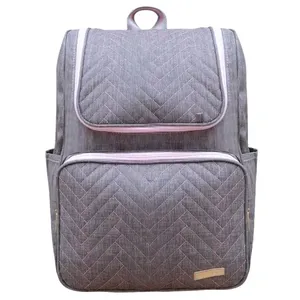 Mochila Maternidade Mave Baby Menino Menina Pratic Cinza e Rosa