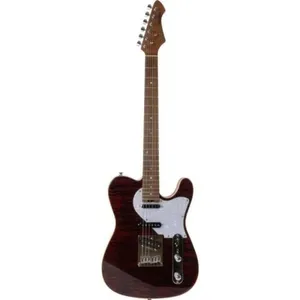 Guitarra Elétrica Pro II 615-MK2 Nashville com 3 Captadores Alnico 5 e Ponte Wilkinson Ruby Red Aria Guitars Guitarra Elétrica Pro II 615-MK2 Nashville com Corpo em Poplar e Braço em Roasted Maple Ruby Red