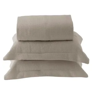 Kit Colcha Queen Porto 100% Algodão 6259 Charuto 3 Peças 240x260cm Ref.18410 BecaDecor