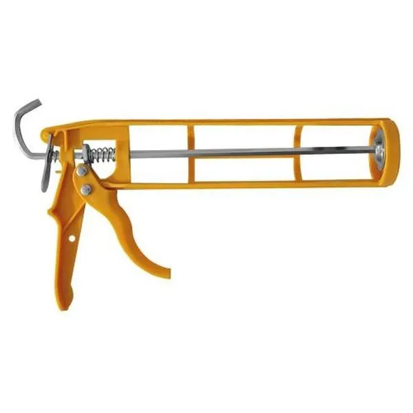 Pistola de Calafetar Nylon Haste Aço 1-4'' para Vedação Resistente e Flexível Amarelo Dtools Pistola de Calafetar Nylon Haste Aço 1-4'' Alta Resistência Amarelo Dtools