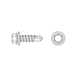 Parafuso cabeça sextavada Beltools com arruela de vedação 5,5mm x 3/4" 12 unidades