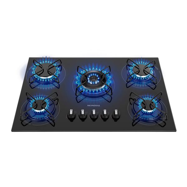 Cooktop a Gás 5 Bocas Tripla Chama Mondial CTG-03 Bivolt