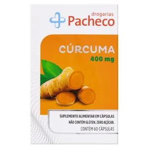Cúrcuma 400mg Drogarias Pacheco 60 Cápsulas