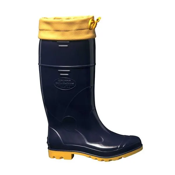 Bota de PVC Cano Longo Azul e Amarela com Forro - CALFOR 36