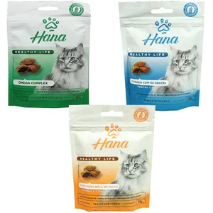 SNACK HANA PARA GATOS KIT 1 ÔMEGA COMPLEX + 1 DENTAL CARE + 1 HAIRBALL CONTROL