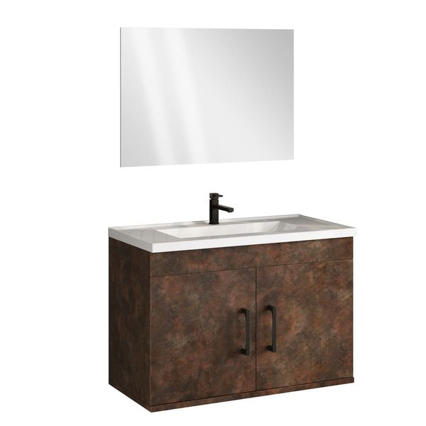 Gabinete para Banheiro Espelheira Full Ferrugem 63cm Astral Design Gabinete para Banheiro Espelheira Full Ferrugem 63cm