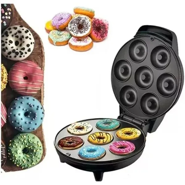 Máquina de Donuts Elétrica 110V para Fazer 7 Rosquinhas Antiaderente 750W Metal Confeitaria King Imports Máquina de Donuts Elétrica 110V para 7 Rosquinhas Antiaderente 750W Confeitaria King Imports