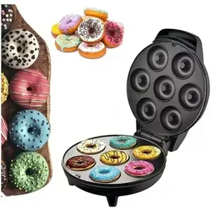 Máquina de Donuts Elétrica 110V para Fazer 7 Rosquinhas Antiaderente 750W Metal Confeitaria King Imports Máquina de Donuts Elétrica 110V para 7 Rosquinhas Antiaderente 750W Confeitaria King Imports