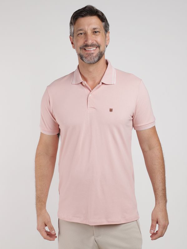 Polo Piquet Manga Curta Masculina ROSA GG