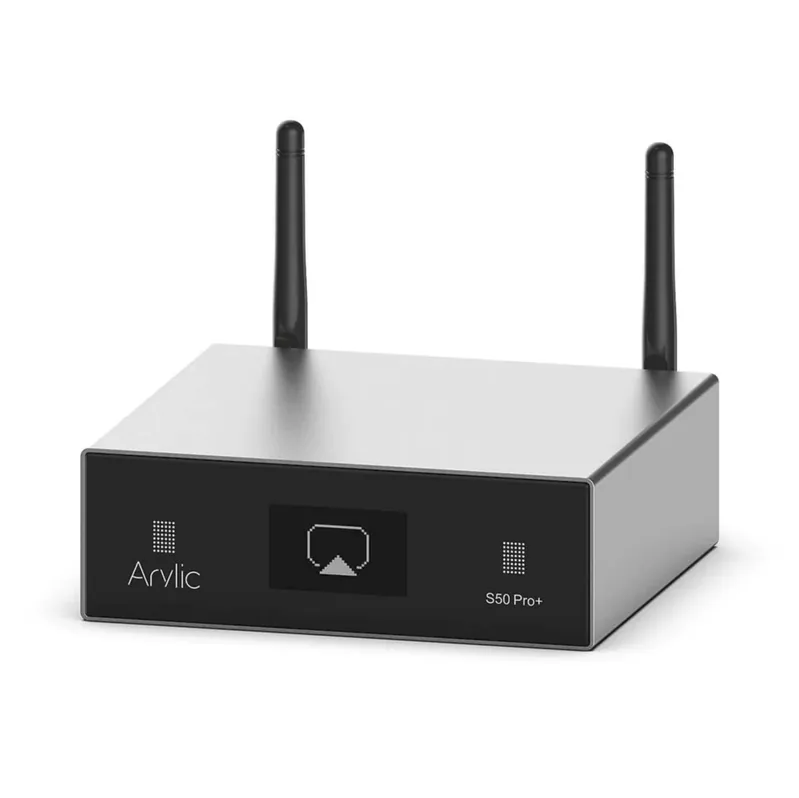 Pré-amplificador estéreo sem fio Arylic S50 Pro + com aptX HD e ESS 9023 DAC