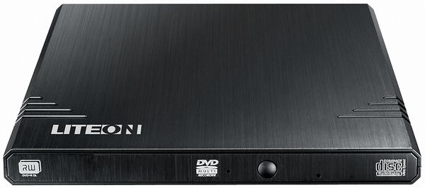 Lite-on Gravador de DVD Externo 8x Slim Writer EBAU108-01 Preto