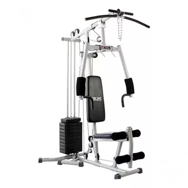 Estação de Musculação Carga Até 45KG GX Supreme 25 Exercícios para Uso Doméstico Prata