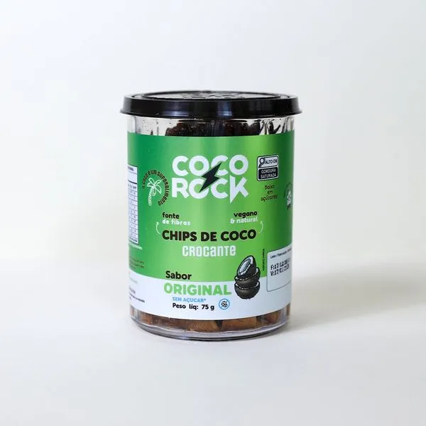 Chips de Coco COCO ROCK Original Sem Açúcar 75g