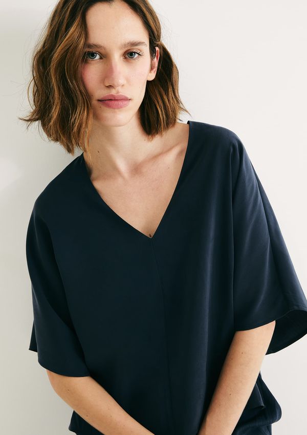 Blusa Feminina Box Em Peach Touch - Azul XG