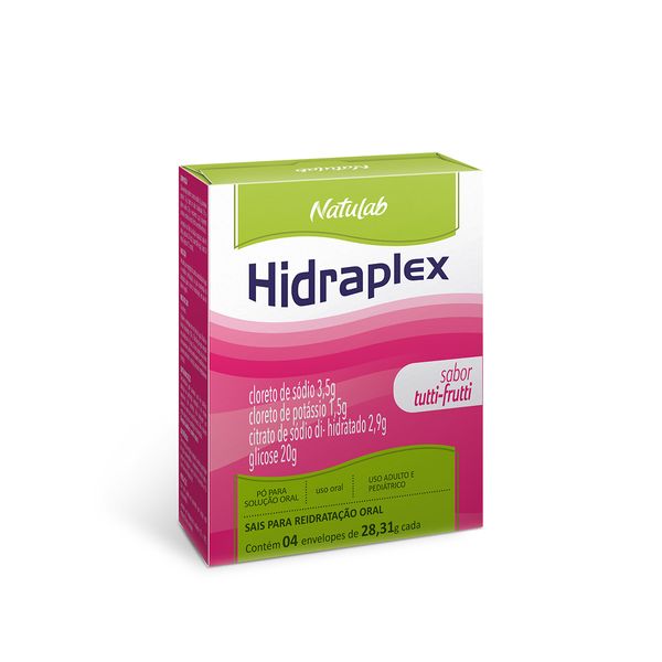 Hidraplex 27,9g Sabor Tutti Frutti Pó para Solução Oral 4 Envelopes