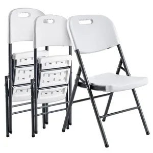 Kit 03 Cadeiras Dobráveis Camping com Estrutura em Aço Loomber Branco