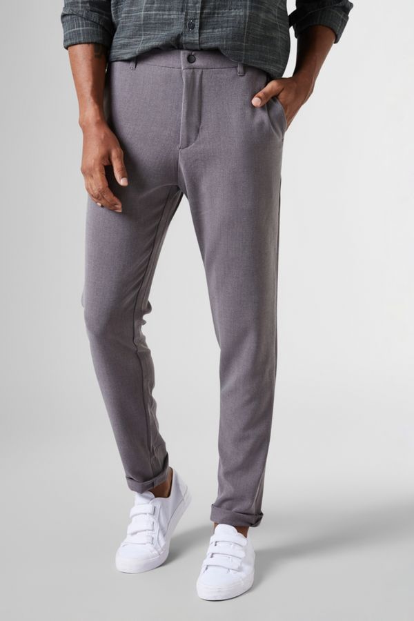 Calça Nylon Casual Elastano Wave Cinza Mescla - 40