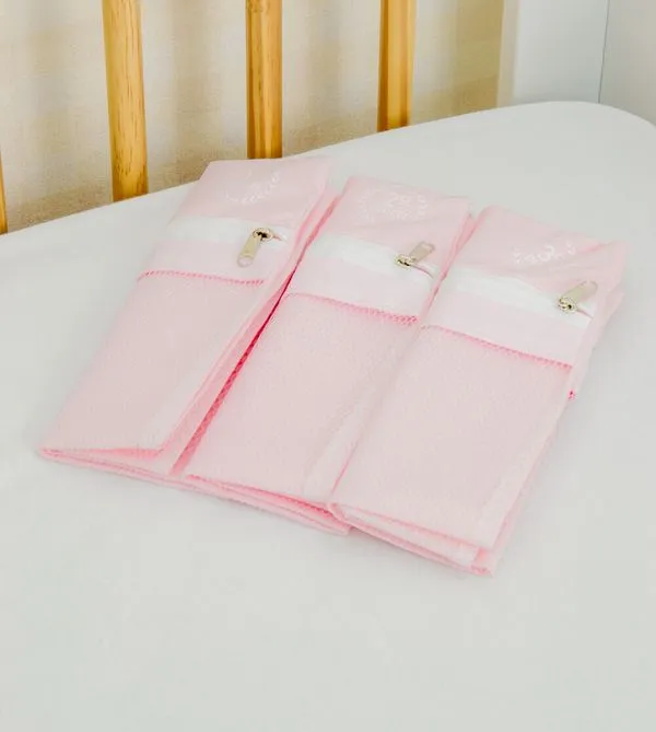 Kit Saquinho Maternidade Loupiot Color com 3 unidades Rosa