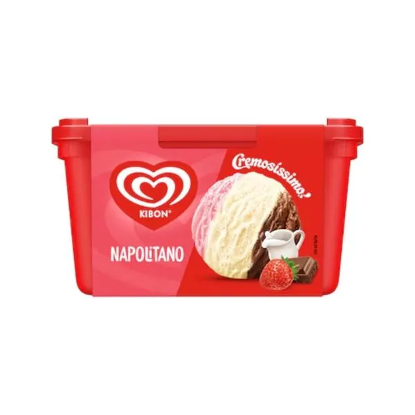 Sorvete de Pote Kibon Cremosíssimo Napolitano 1,5 Lt SORVETE KIBON CREMOS