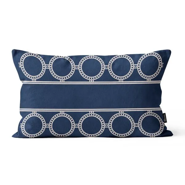 Capa Almofada Elegance Cordonê Lino Azul Simples 30x50cm 4195107 - Tuti Gottô