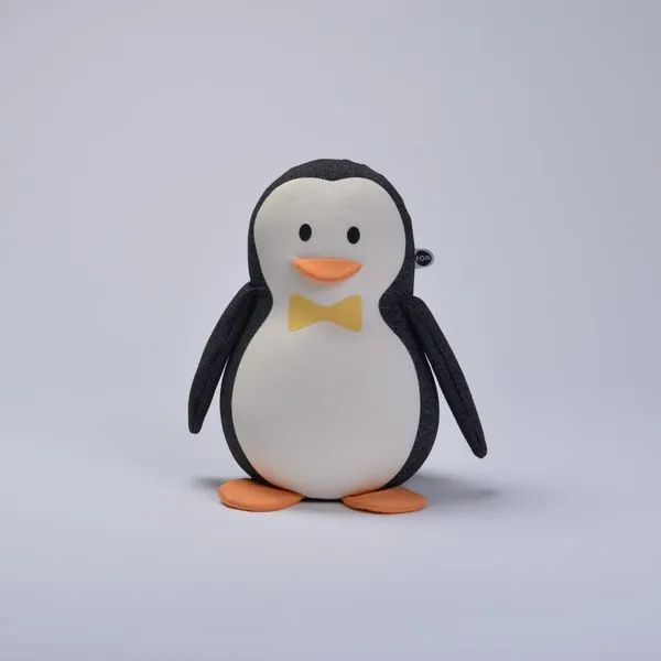 Bichinho Pinguim Quindim Mescla Escuro Almofada New Bichinho Pinguim Quindim