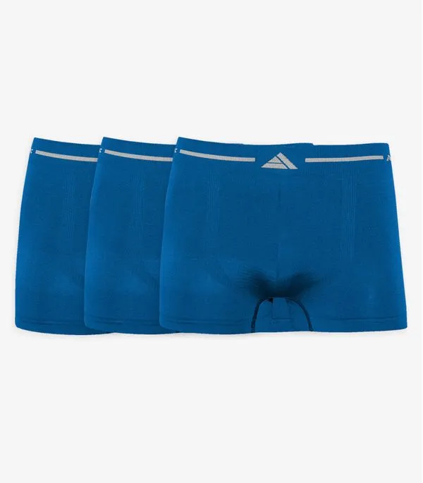 Kit 3 Cuecas Boxer Lisa Microfibra Altomax Azul G