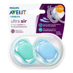 Kit Chupeta Avent Ultra Air Lisa 6-18 Meses Azul 2 Unidades