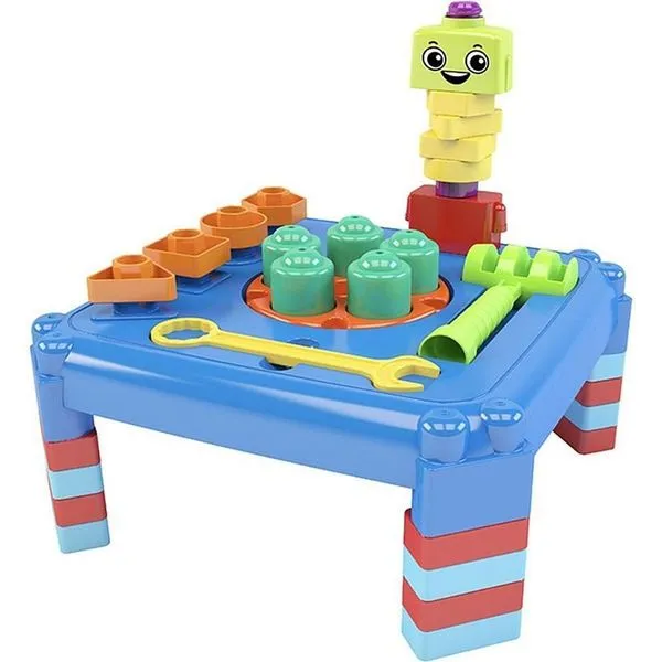 Brinquedo Educativo Bancada do Mecânico Blocolândia 36 Peças Grandes de Encaixe Dismat Brinquedos Brinquedo Educativo Bancada do Mecânico Blocolândia 36 Peças Dismat