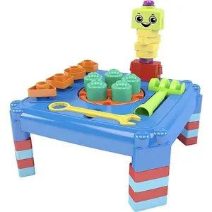 Brinquedo Educativo Bancada do Mecânico Blocolândia 36 Peças Grandes de Encaixe Dismat Brinquedos Brinquedo Educativo Bancada do Mecânico Blocolândia 36 Peças Dismat