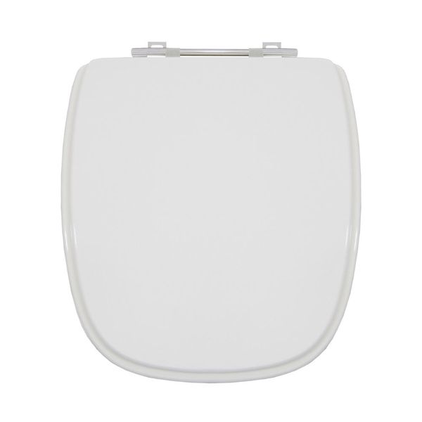 Assento Sanitário Like/City/Angra Branco MDF Laqueado Quadrado Assento Sanitário MDF Laqueado Like/City/Angra Branco Quadrado Branco