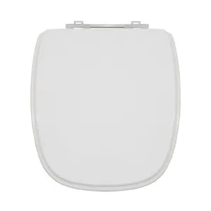 Assento Sanitário Like/City/Angra Branco MDF Laqueado Quadrado Assento Sanitário MDF Laqueado Like/City/Angra Branco Quadrado Branco