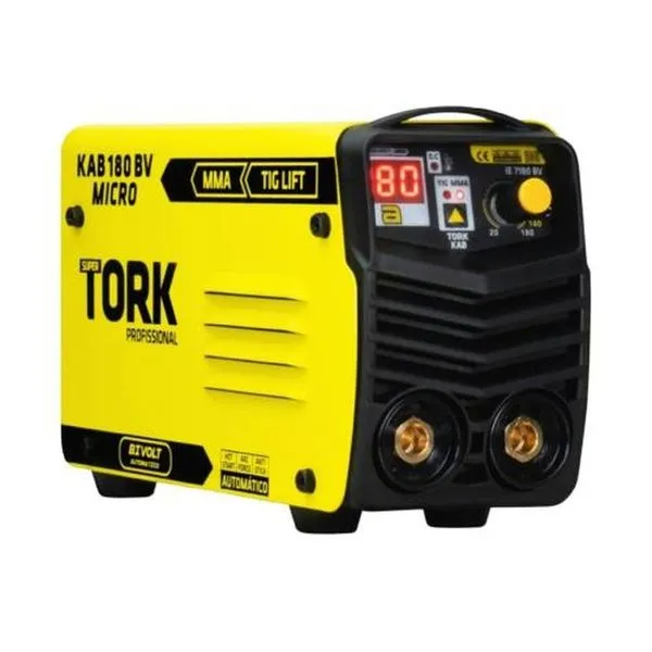 Inversor de Solda 180A MMA-KAB180 Bivolt com Hot-Start Arc-Force Anti-Sticking e Display Tork Brasil Inversor de Solda 180A MMA-KAB180 Bivolt com Hot-Start Arc-Force e Display Tork Brasil
