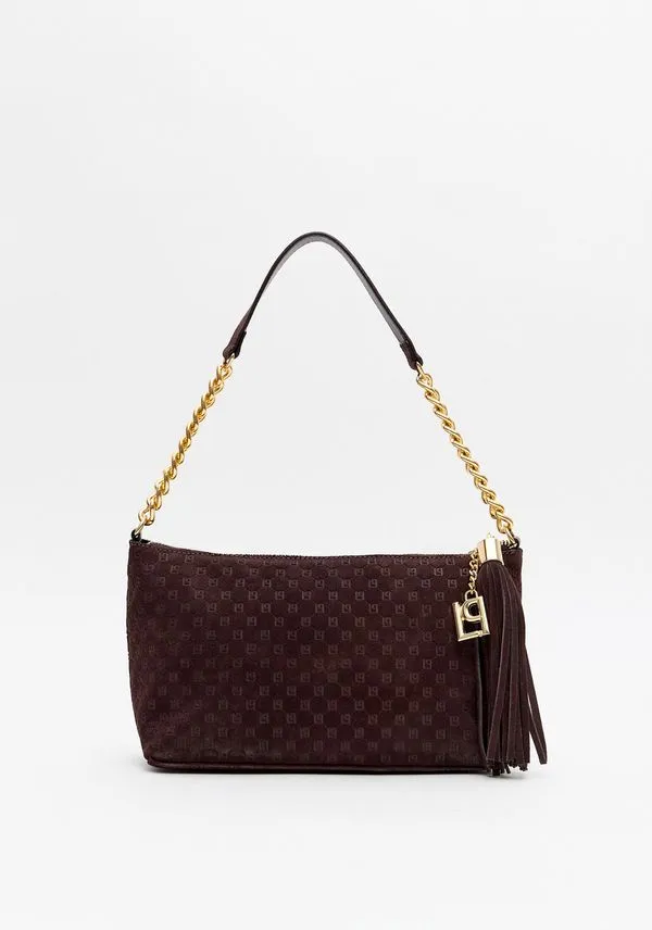 Bolsa Couro Shoulder Com Monograma Marrom U