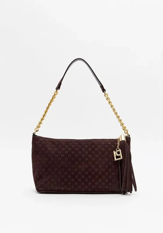 Bolsa Couro Shoulder Com Monograma Marrom U