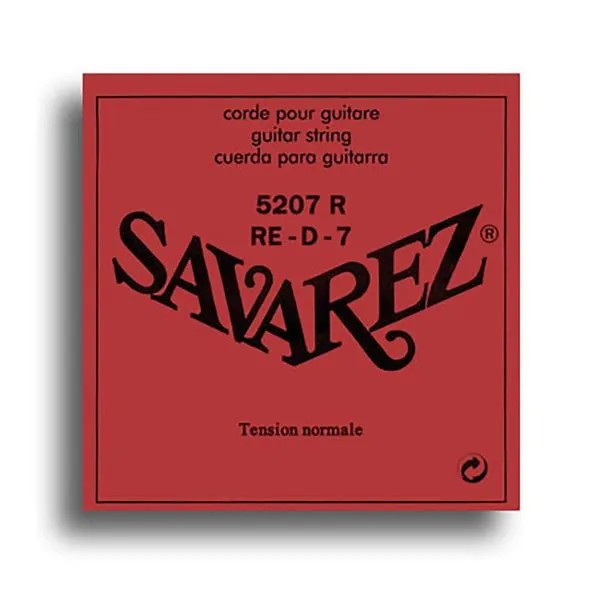 Corda Avulsa 7a Violão Nylon 7c Sétima Corda Prateada RE-D Tensão Normal Savarez Corda Avulsa 7a Violão Nylon Prateada RE-D Tensão Normal Savarez