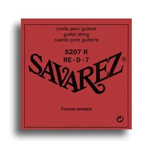 Corda Avulsa 7a Violão Nylon 7c Sétima Corda Prateada RE-D Tensão Normal Savarez Corda Avulsa 7a Violão Nylon Prateada RE-D Tensão Normal Savarez
