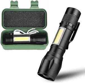 Mini Lanterna Led Tática DK Potente 3 Modos Recarregável Camping Lampião