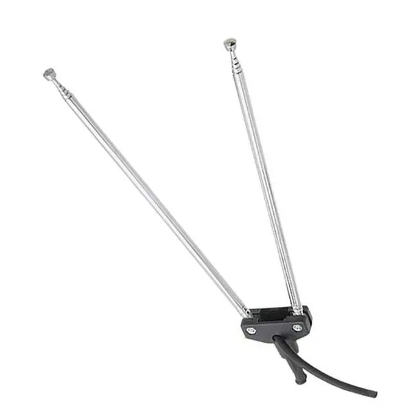 Antena Telescopica Para Tv Dupla 5 Estagios Cabo Fita 1 Metro
