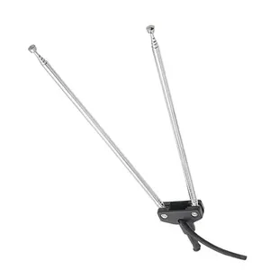 Antena Telescopica Para Tv Dupla 5 Estagios Cabo Fita 1 Metro