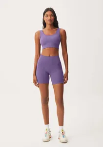 Bermuda Esportiva Feminina Biker Sem Costura - Roxo P