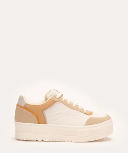 tênis cano baixo flatform com recortes oneself off white 37
