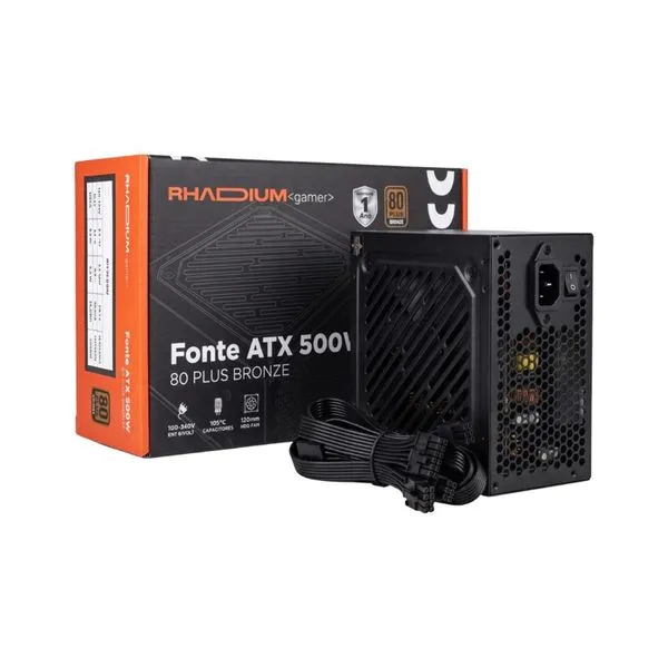 Fonte Rhadium ATX 500W 80 Plus Bronze
